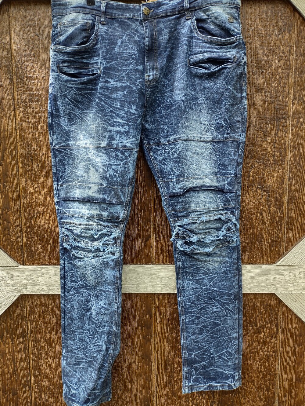 Grindhouse Rip N Repair Men's 42 Slim Fit Denim Jeans